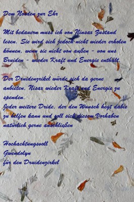 Brief an Shira